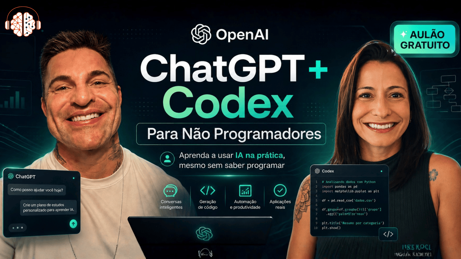 ChatGPT + Codex para Não Programadores — turma de 23 de maio com Diego Sommer e Helena Ferraz