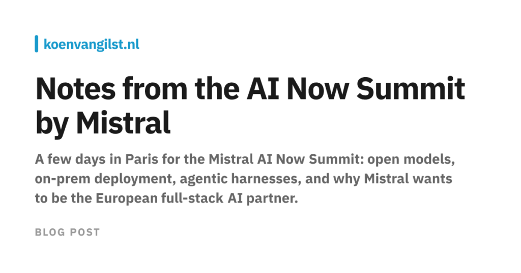 O que ficou do Mistral AI Now Summit