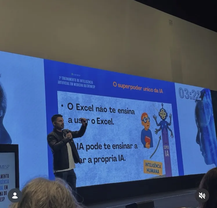 Diego apresentando no CREMESP